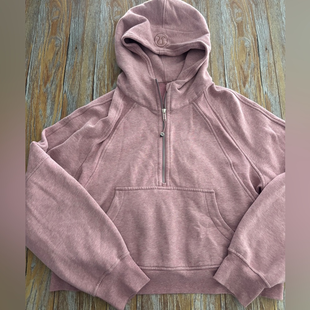Lululemon Women’s Oversized Scuba Half Zip Hoodie Pink M/L